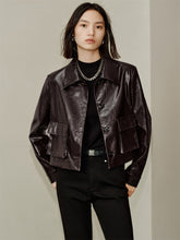 Women's Cropped Waxed PU Jacket